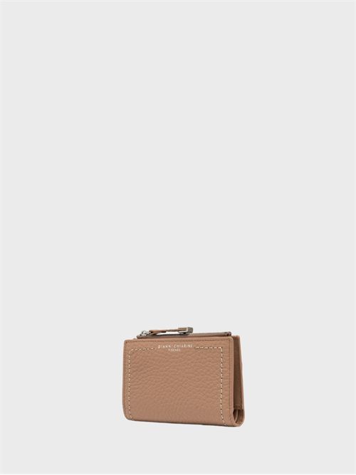 Small maxi grain leather wallet with zip GIANNI CHIARINI MARCELLA | PF6003TKLCLAY